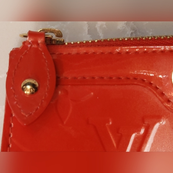 Louis Vuitton Vernis Leather Trousse Cosmetic Case bag Clutch Orange pochette - Picture 6 of 16